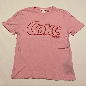 H&M Coke Coca Cola Pink T-Shirt Women’s Size XS